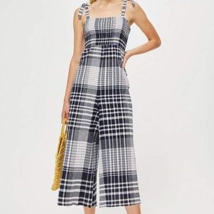 TOPSHOP Plaid jumpsuit